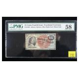 15-cent Fourth Issue fractional currency, slab