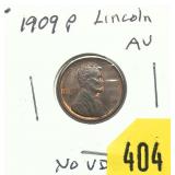 1909 Lincoln cent, AU