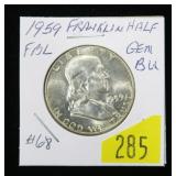 1959 Franklin half dollar, BU
