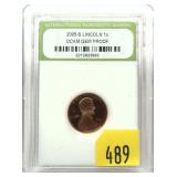 2005-S Lincoln cent, INB slab certified, Proof