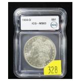 1904-O Morgan dollar, ICG slab certified MS-63
