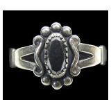 Sterling silver dentil set split shank