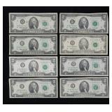 x8- $2 Federal Reserve note, series of 1976/1995,