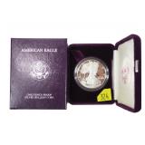 1986-S American Silver Eagle, Proof, with box