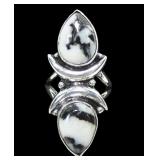 Sterling silver bezel set pear shape zebra agate