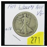 1919 Walking Liberty half dollar
