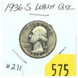1936-S Washington quarter