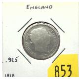 1818 British 1 Shilling