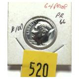 1964 Roosevelt dime, Proof