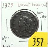 1829 U.S. Large cent