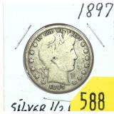 1897 Barber half dollar