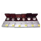 X 6 -Canadian Silver dollars, 1982-1989 -X 6-
