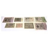 Lot; World bank notes, 8 pieces