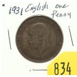 1931 British Penny