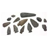 Lot; Arrowheads, 12 pieces
