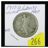 1917-D (Obv.) Walking Liberty half dollar