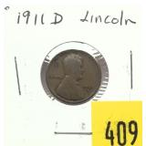 1911-D Lincoln cent