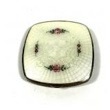 Vintage Guilloche enamel compact
