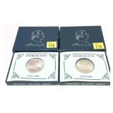 X 2 -Washington half dollars, 1982- 90% Silver,