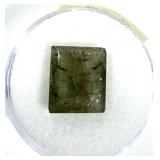 Square cut natural aquamarine, 7.2 cts.