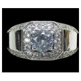 Sterling silver round brilliant cut CZ solitaire