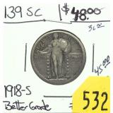 1918-S Standing Liberty quarter