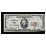 $20 National Bank note, Chicago Illinois,
