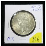 1923 Peace dollar, MS