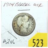 1904 Barber quarter