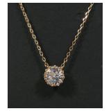 Sterling silver rose gold wash round brilliant cut