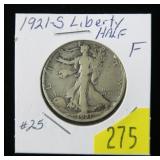 1921-S Walking Liberty half dollar