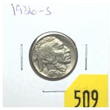 1936-S Buffalo nickel