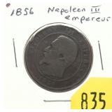 1856 Napolean Copper coin