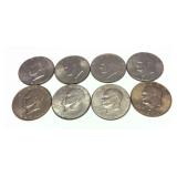 X 8 - Eisenhower dollars, mixed dates -X 8- Sold