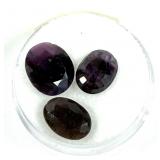 Lot, oval cut unheated rubies, 3 pcs.,