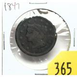 1847 U.S. Large cent