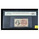 10-cent Fourth Issue Fractional currency, slab