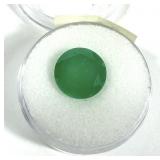 Round cut green onyx, 5.4 cts.