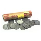 Roll of Steel Wheat cents