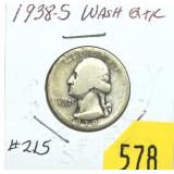 1938-S Washington quarter