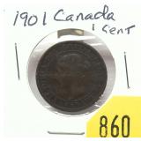 1901 Canadian 1 cent