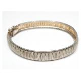 Sterling silver 7.5' flexible mesh bracelet,