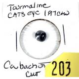 Cabochon cat's eye tourmaline, 1.97 cts.
