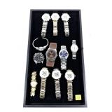 Lot, 12 men's and ladies quartz wrist watches,
