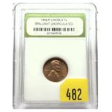 1962 Lincoln cent, INB slab certified, Unc