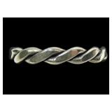 Sterling silver chain design band ring, size 10,