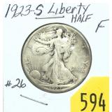 1923-S Walking Liberty half dollar