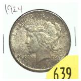 1924 Peace dollar