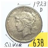 1923-D Peace dollar