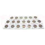 X 20 - Half dollars, Uncirculated, mixed dates -